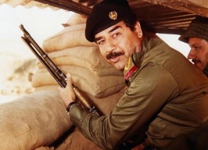 Saddam Hussain Iran-Iraqi war 1980s. Photo by AFP/Getty-images